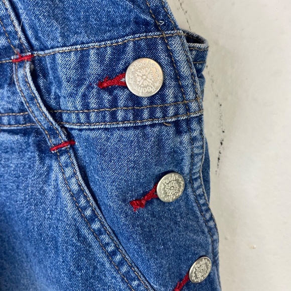 VTG Disney Winnie the Pooh Denim Bib Overalls Shorttails Shorts Womens 26W/28W - Picture 4 of 13
